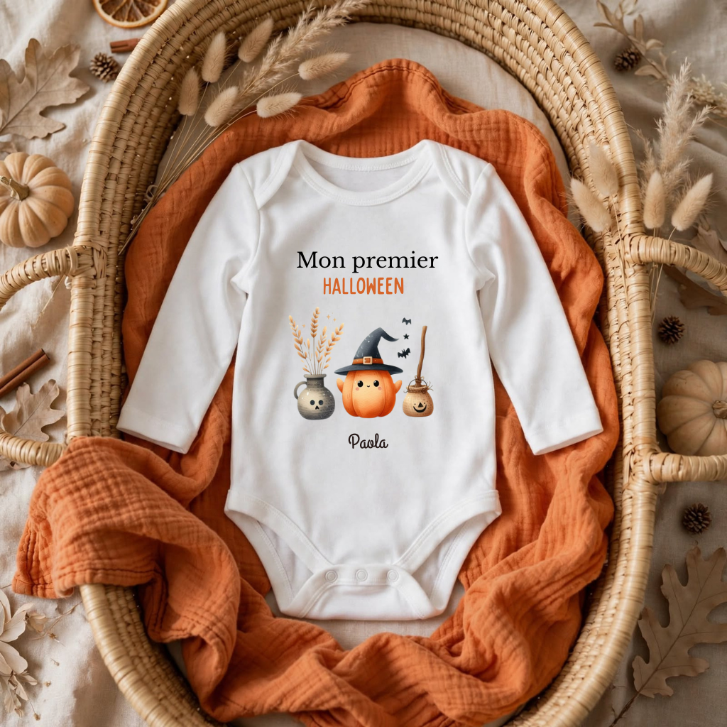 Body Personnalisé – « Mon Premier Halloween »
