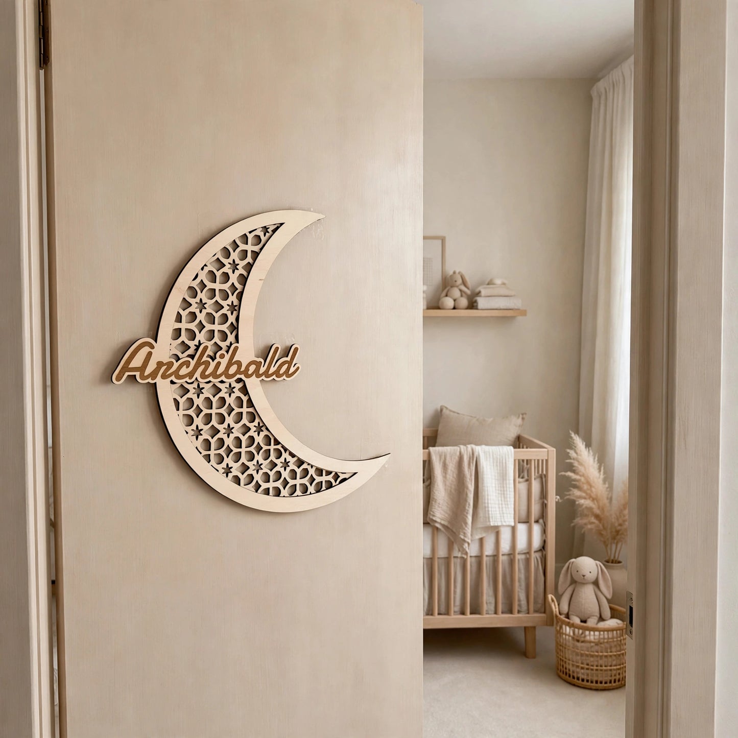 Décoration lune personnalisée