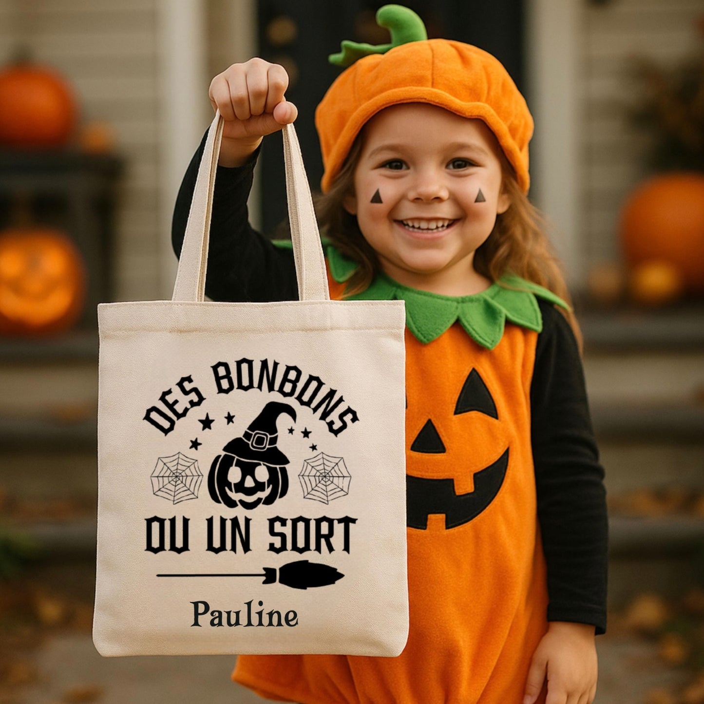 đ Sac PersonnalisĂ© pour la RĂ©colte de Bonbons dâHalloween đŹ
