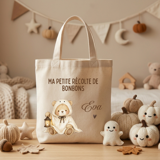 Tote Bag d'Halloween en Coton personnalisé 🎃👻