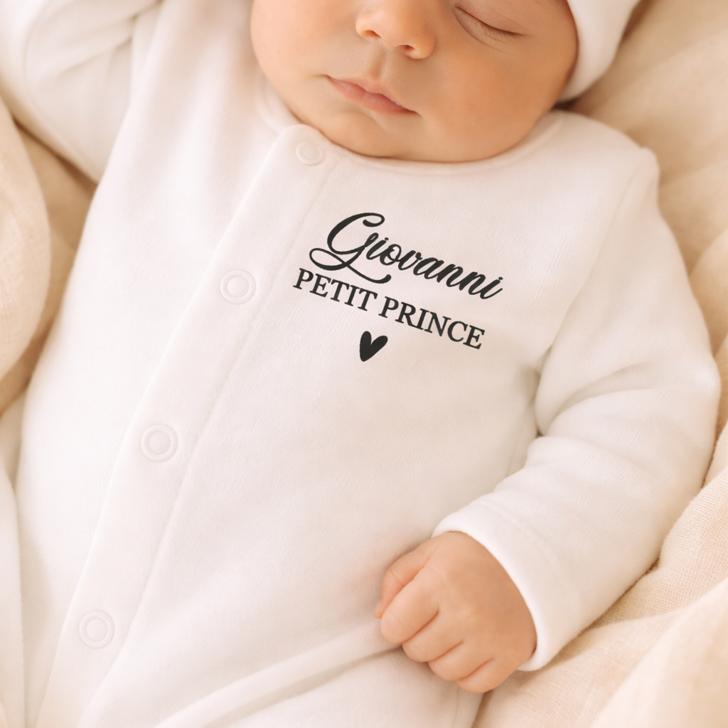 Pyjama Bébé Personnalisé – Prénom & Petit Prince