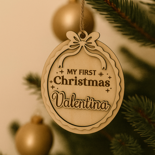 Ornement en bois personnalisé – Décoration de sapin unique