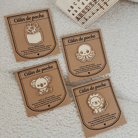 Câlin de poche en bois