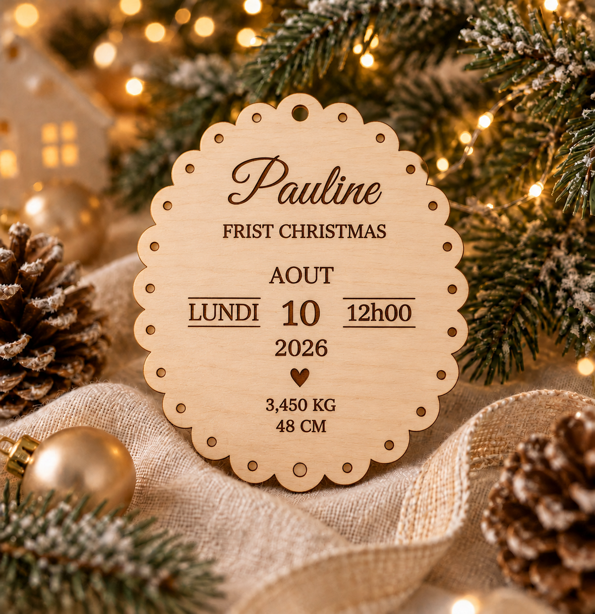 Ornement de Noël Personnalisé -