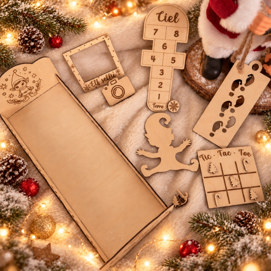 Kit du Lutin Farceur en Bois – Le coffret magique de Noël