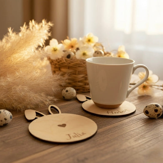 Sous-tasse Lapin Personnalisée – Spécial Pâques