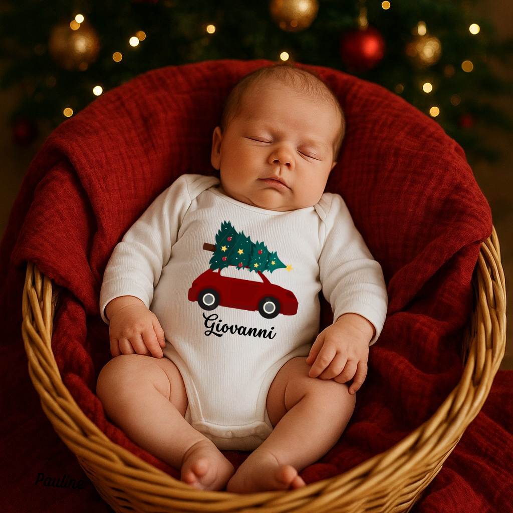 🎅 Body de Noël personnalisé avec prénom 🎄