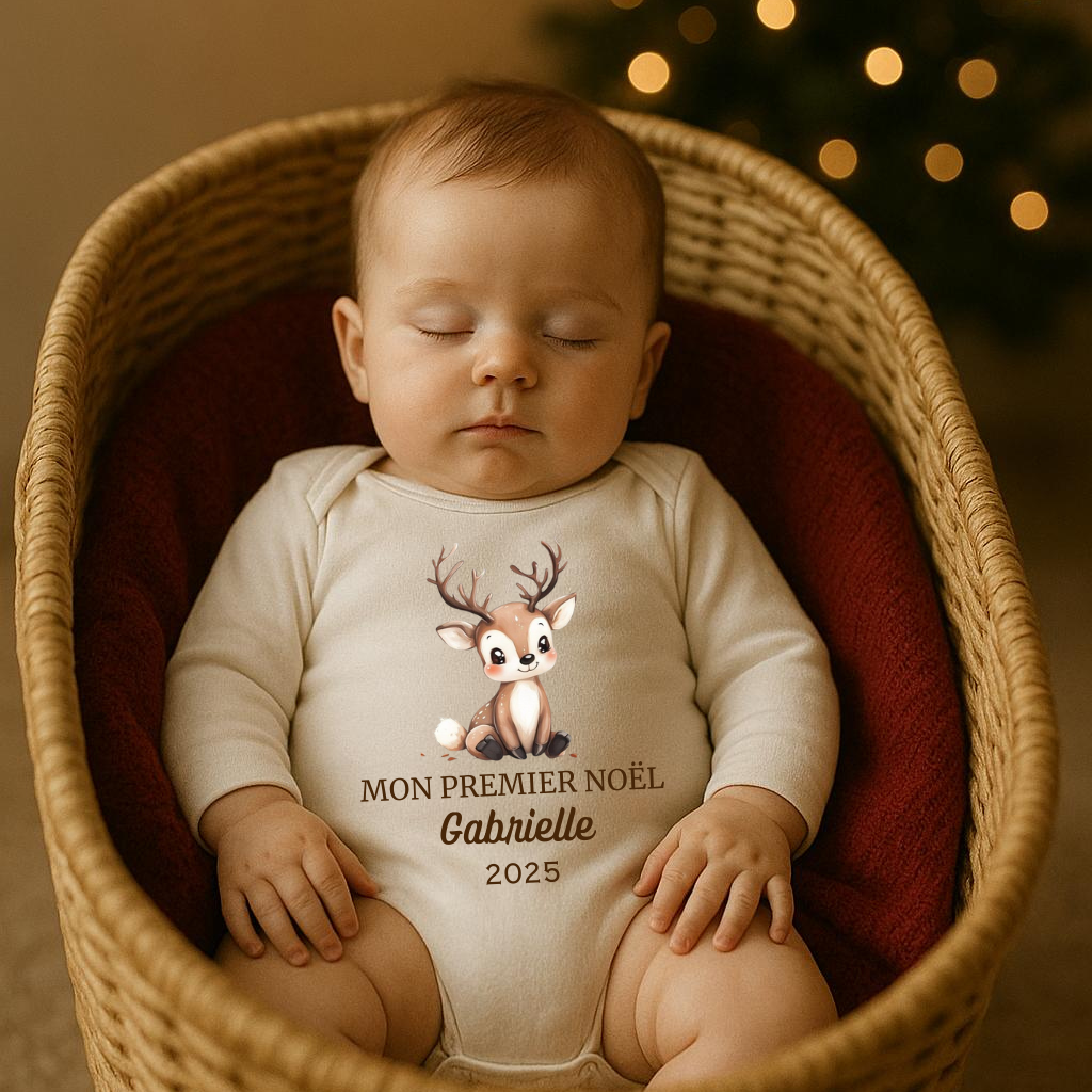 Body personnalisé avec prénom et dessin en sublimation