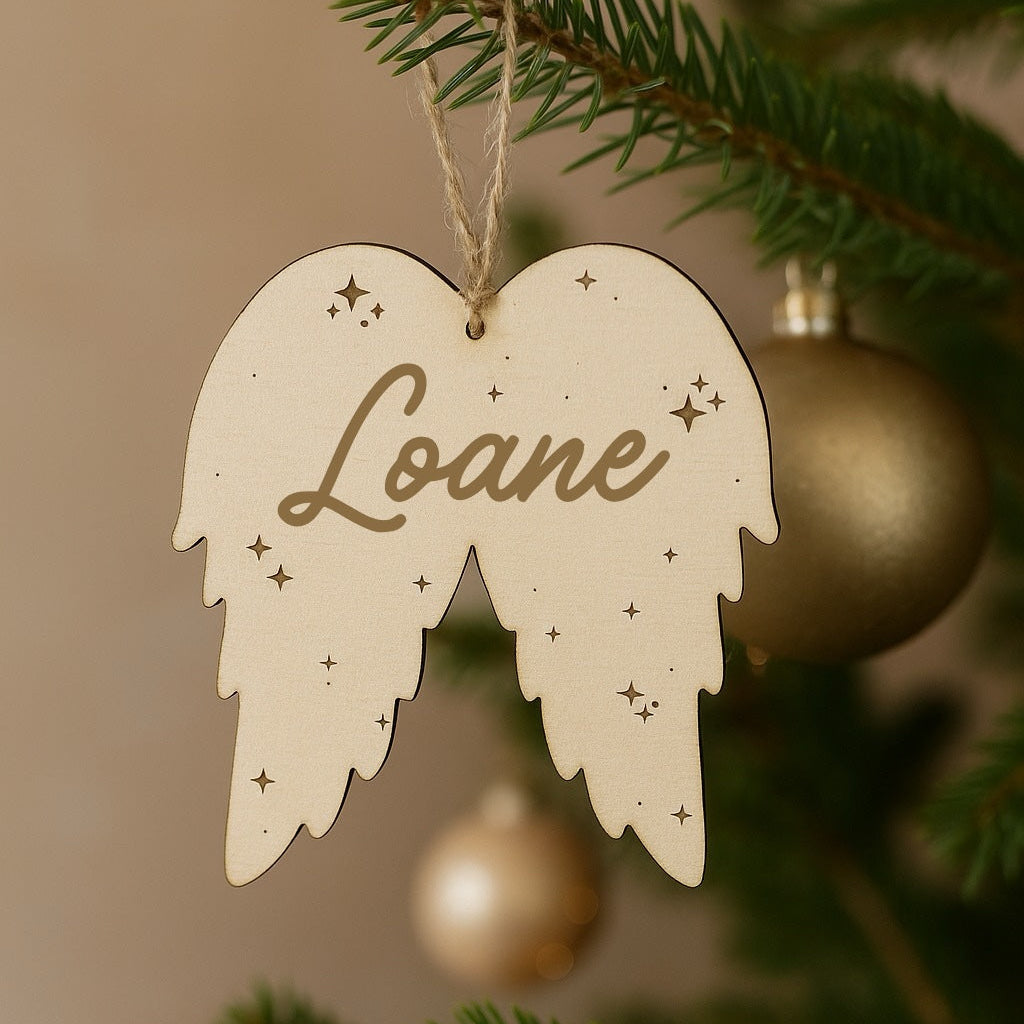 Suspension aile d’ange en bois