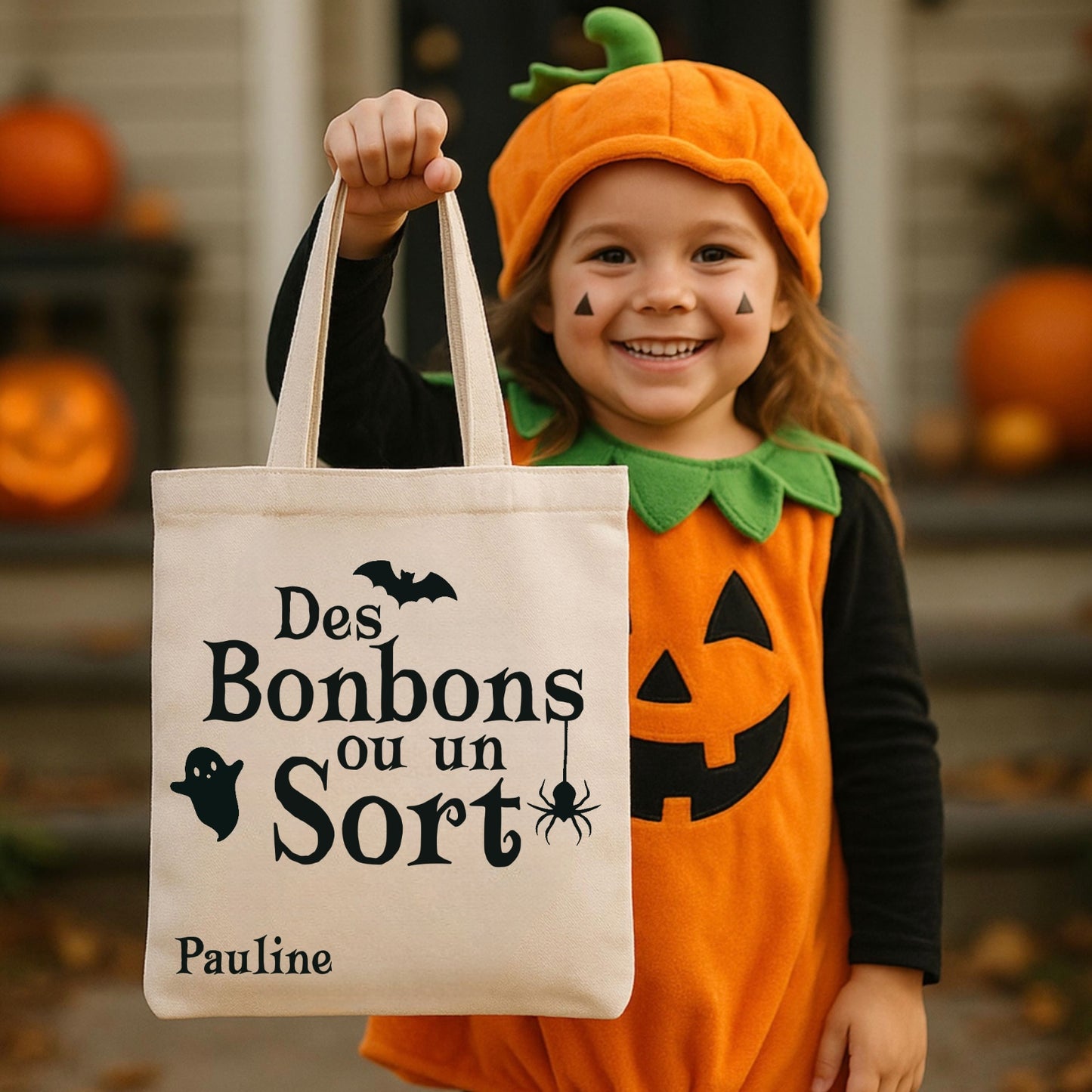 Sac à récolte d'halloween personnalisé
