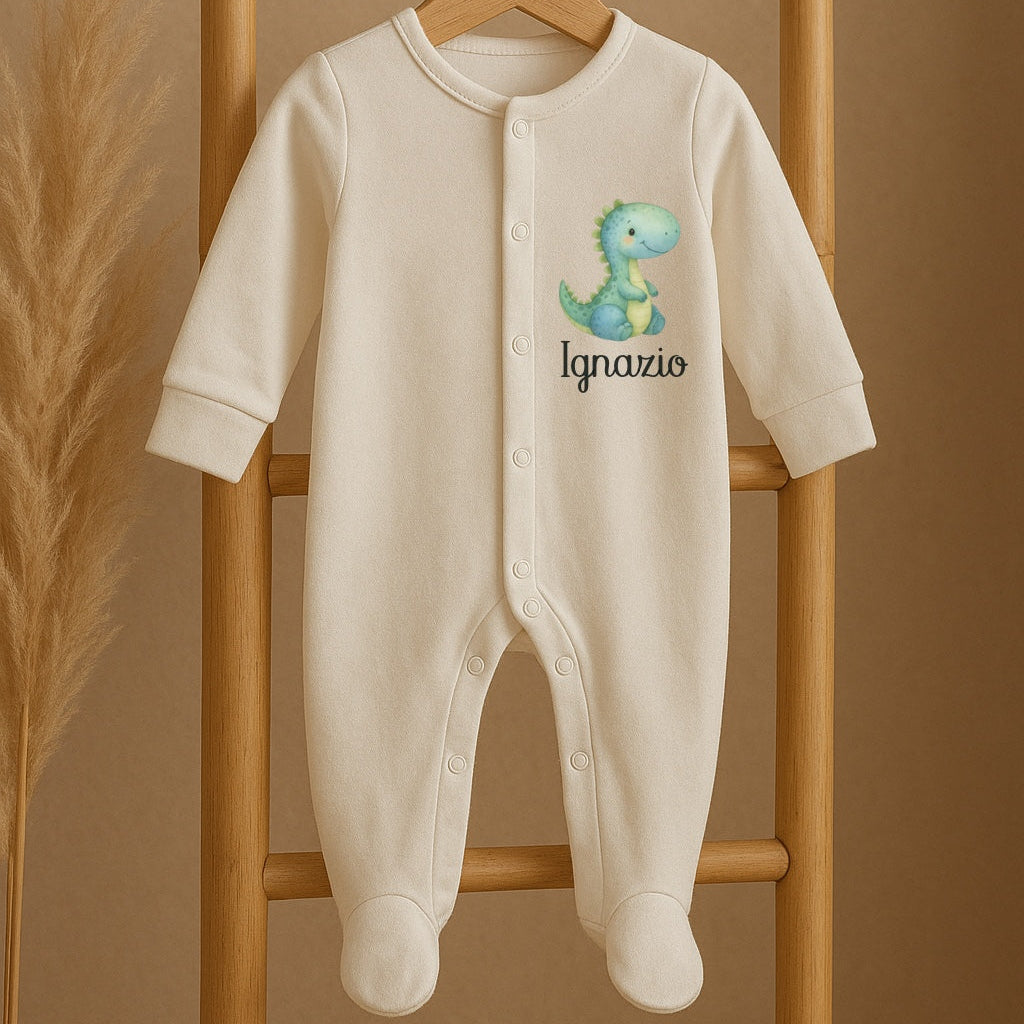 🌙 Pyjama personnalisé en coton – Illustré avec prénom
