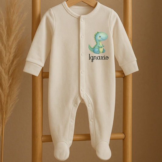 🌙 Pyjama personnalisé en coton – Illustré avec prénom
