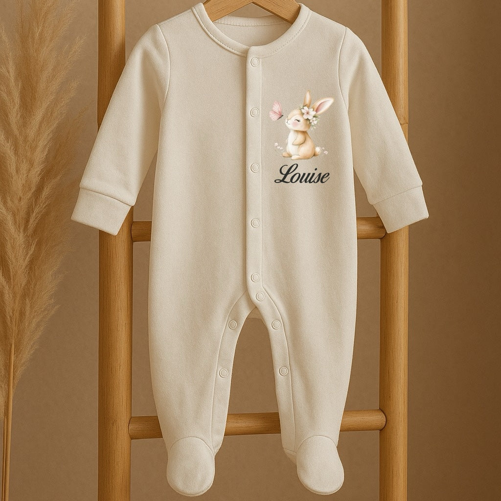 🌙 Pyjama personnalisé en coton – Illustré avec prénom