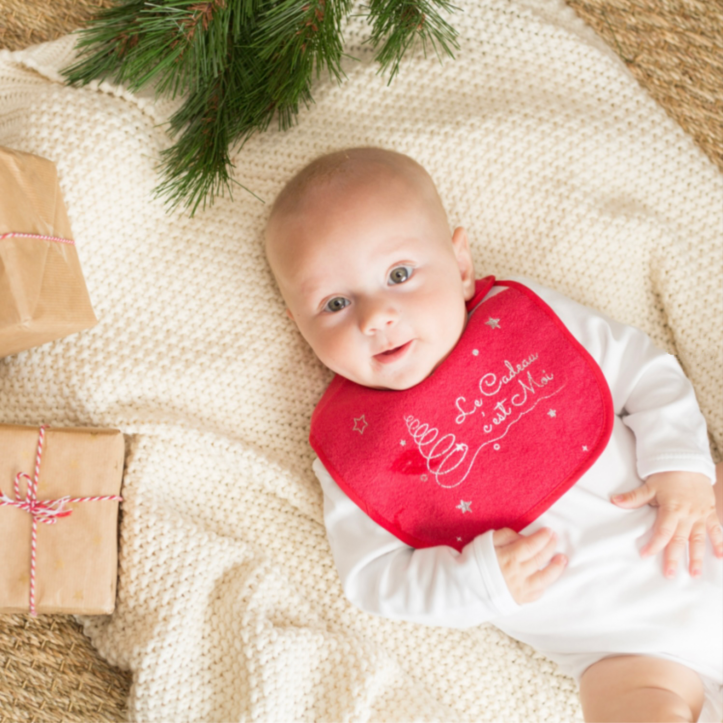 Bavoir « Le cadeau c’est moi » 🎅🏽